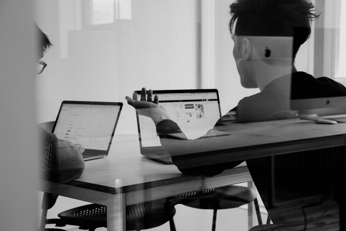 Business team planning ERP implementation